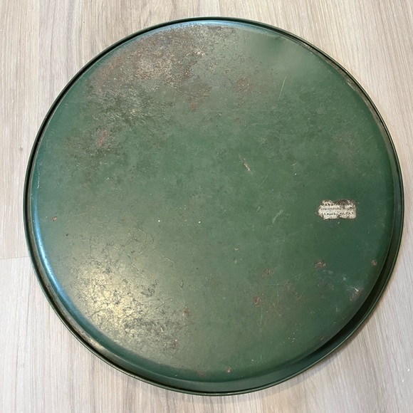 Vintage Green Hand Painted Floral Toleware Tray E. T. Nash Co. - Picture 3 of 5